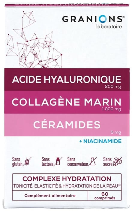 Granions Hydration Complex Toniciteit Elasticiteit & Hydratatie van de Huid 60 Tabletten