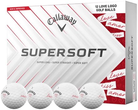 Callaway SuperSoft 2025 Valentijn Golfballen - Wit - 12 Stuks