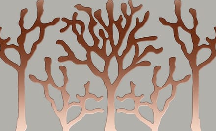 Tree Abstract Gray Photo Wallcovering