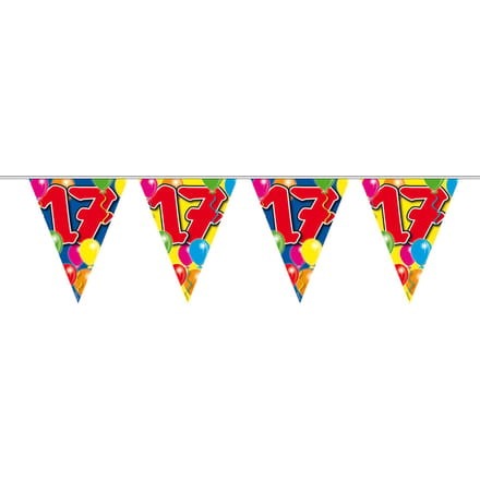 Folat - Vlaggenlijn 17 jaar Ballonnen (10 meter)