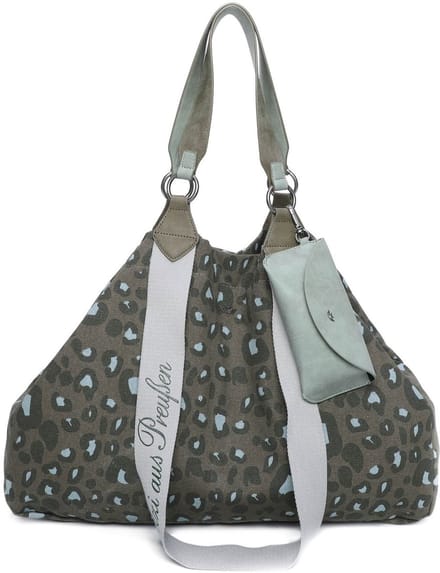 Fritzi aus Preußen Schoudertas Handtas Canvas Izzy Bag Leo Jungle Groene