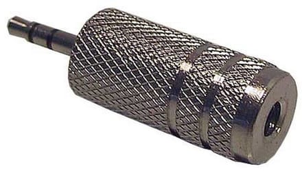 2,5mm Jack (m) - 3,5mm Jack (v) adapter / metaal
