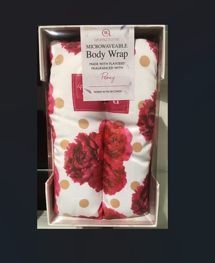 Aroma Home Microwaveable Floral Body Wrap Peony Roze warmtekussen