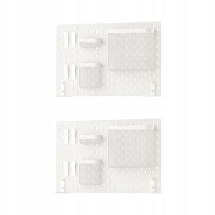 2x Perforatiebord Wit 56x37 cm - Praktische Wanddecoratie