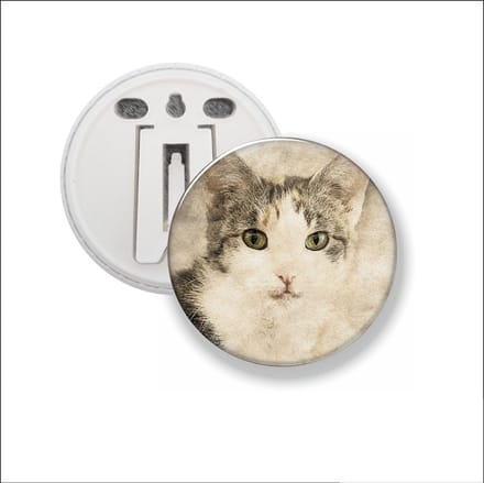 Button Met Clip - Kat