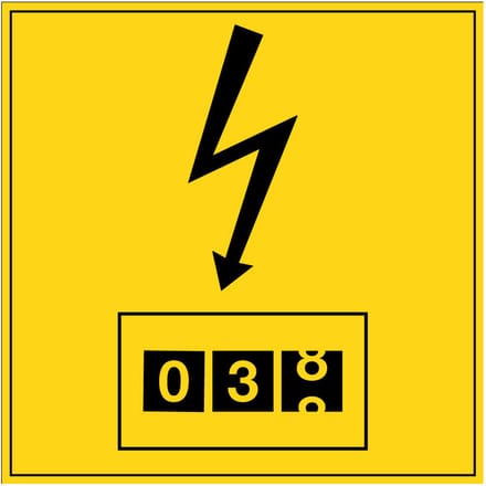 Elektrameter sticker 150 x 150 mm