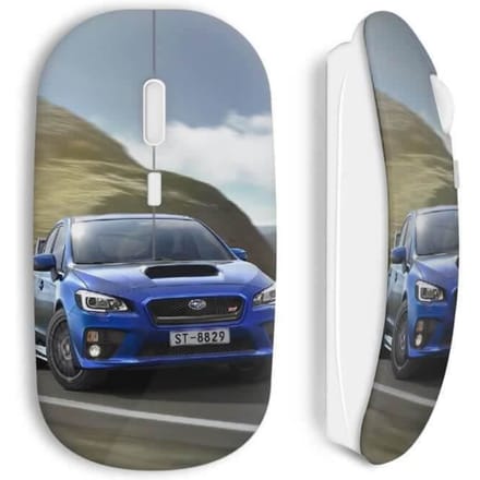 Subaru blauwe auto draadloze muis