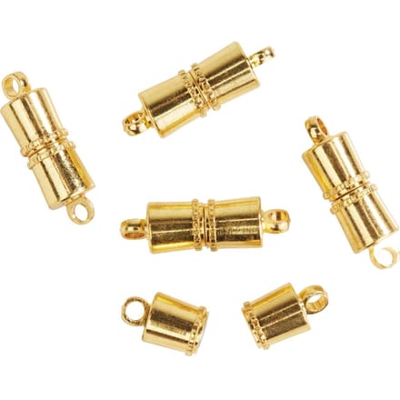 Magnetische sluiting "Line", 5 stuks, verguld
