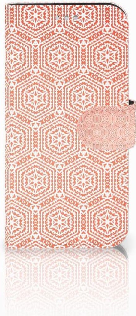 Book Case voor Samsung Galaxy S7 Telefoon Hoesje Pattern Orange