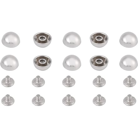 Rivets à vis en forme de champignon, 20 pièces, boutons pour ceinture en cuir, sac, chaussures, décoration Silver gray
