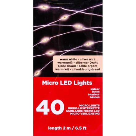 Lumineo Draadverlichting - 40 LEDs - warm wit - 195 cm - kerstverlichting batterijen