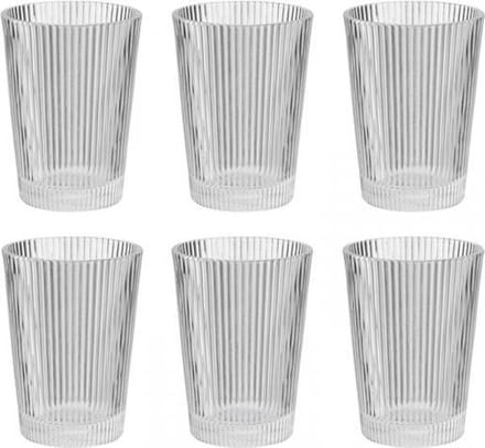 Stelton Pilastro - Drinkglas - Ribbel - 240 ml - 6 stuks