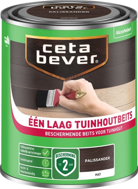 Cetabever - Een Laag Tuinhoutbeits - Palissander - 750 Ml