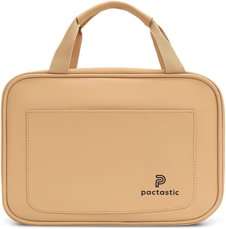 Pactastic Urban Collection Toilettas 30 cm - 4 L - Ritssluiting - beige