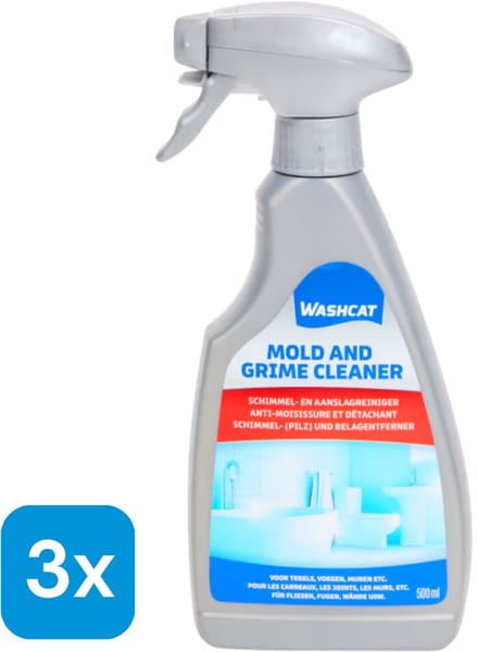 3 x 500 ML Schimmel en aanslag reiniger Washcat