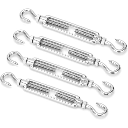 4 Stuks Haak naar Haak Spanner Roestvrij Staal Hardware Kit voor Kabel Staalkabel Spanning M6