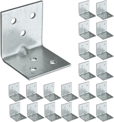 Hoekverbindingen 30 x 30 mm - 20 stuks verzinkt staal