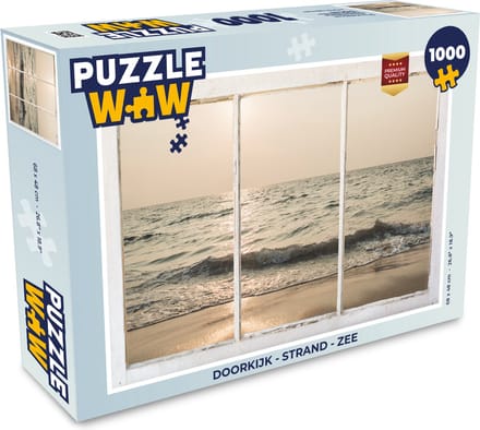 Puzzel Doorkijk - Strand - Zee - Legpuzzel - Puzzel 1000 stukjes volwassenen
