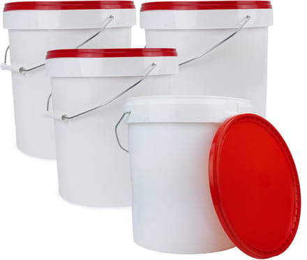 Eurocatch Water- & Luchtdichte Emmers 15,6 Liter – Set van 4 Inclusief Deksel