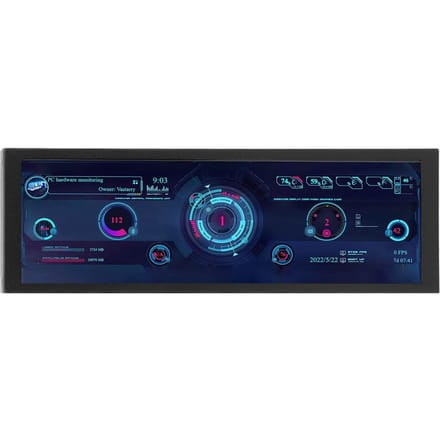PC CPU Data Monitor 7.9 Inch IPS Aanpasbare Thema Editor Auto Uit USB Voeding Dimbare Computer