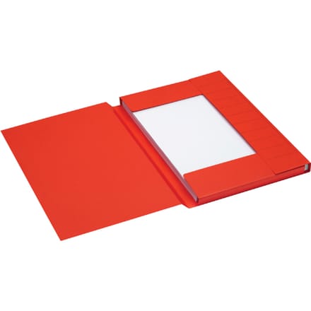 Dossiermap Secolor folio 3 klep 100% gerecycled karton 250 gr rood
