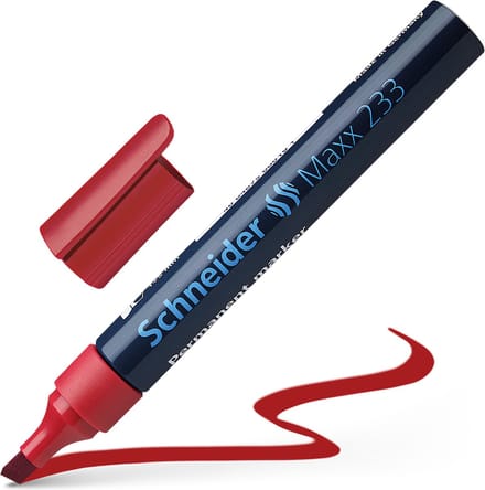 Schneider permanent marker - Maxx 233 - beitelpunt - rood - S-123302