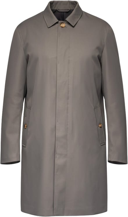 OMBRE Jas - Lange Mouw - Knopen - Effen Donkerbruin M