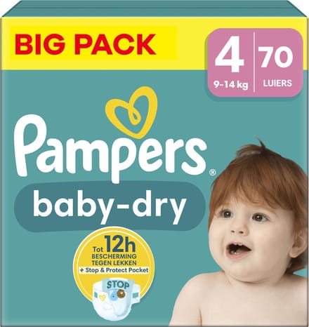 Pampers - Baby Dry - Maat 4 - Big Pack - 70 stuks - 9/14 KG