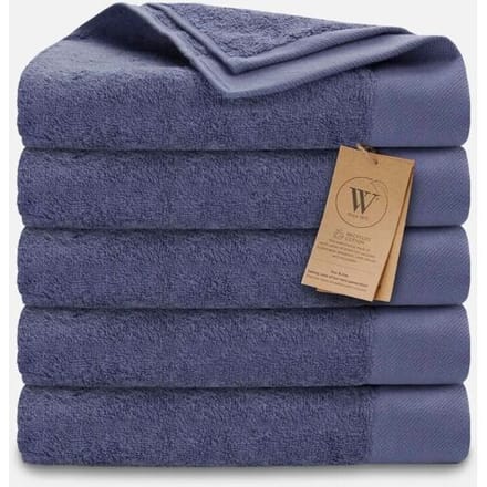 Walra Remade Cotton Handdoeken 60 x 110 cm - 550 gr/m² - Blauw - 5 stuks