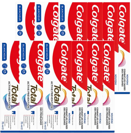 Colgate Total Blancheur Tandpasta – Whitening – 75 ml – 12-Pack