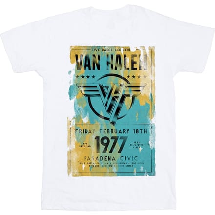 Van Halen Unisex Volwassen Pasadena Â´77 T-shirt XXL wit