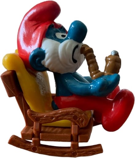Grote smurf in Schommelstoel - Schleich smurf - 40228 - 6cm
