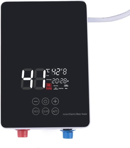 Elektrische Waterverwarmer - Directe Douche - Direct Warm Water - Intelligent Thermostaatsysteem - Compact Ontwerp - Zwart