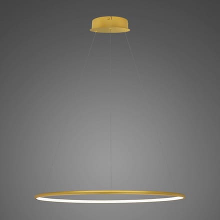 Merkloze LED Plafondlamp Golden Circles 60cm, Dimbaar 3000K