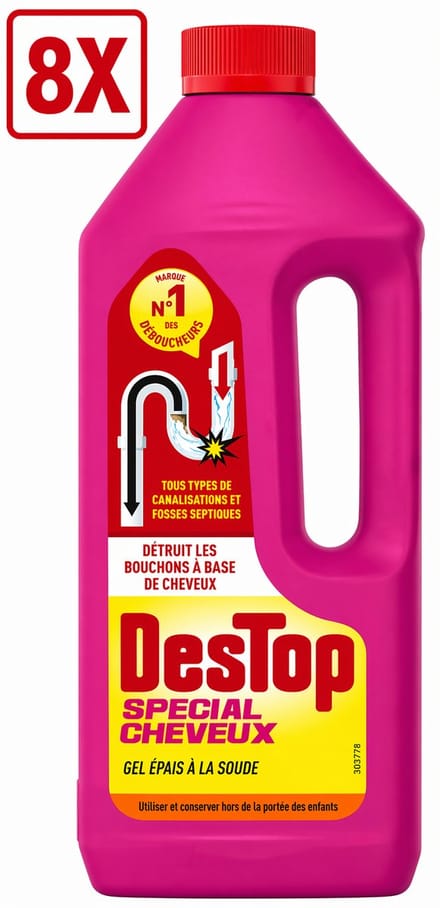 8 x Destop 1l Gel Express Haarontstopper