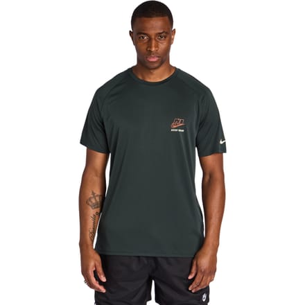 Nike Stride T-shirts Heren - Zwart - Maat S - Poly Jersey