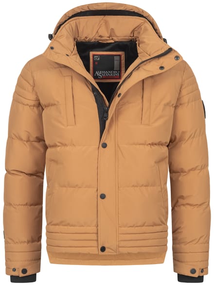 Alessandro Salvarini heren winterjas AS-281 met teddyvoering en afneembare capuchon