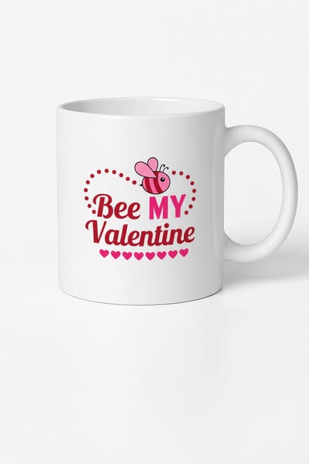 Valentijn Mok 'Bee MY Valentine' met Schattige Bij - Romantisch Cadeau