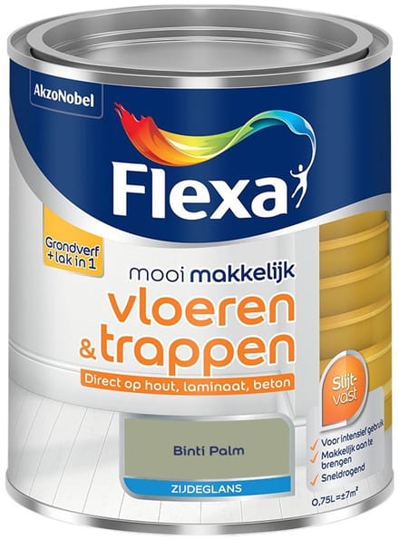 Flexa - Mooi Makkelijk Vloeren & Trappen Zijdeglans - Binti Palm - Mengverf - 750 Ml