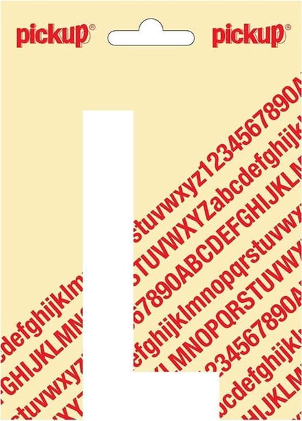 Pickup plakletter Nobel 120mm wit L - 31012120L