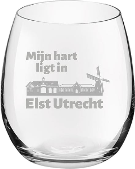 Gegraveerde Drinkglas 39cl Elst Utrecht