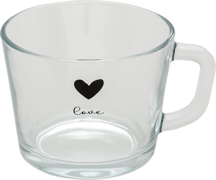 Clayre & Eef Theeglas 450 ml Glas Hart