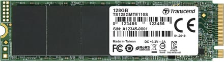 Transcend 110S NVMe/PCIe M.2 SSD 2280 harde schijf 128 GB M.2 NVMe PCIe 3.0 x4