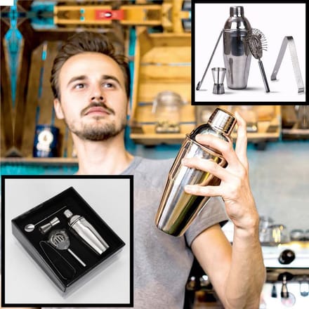 Cocktail Set 5-delige - Professionele barset met Shaker - Cocktail maatbeker - Zeef - Barmixer - Cocktailshaker set