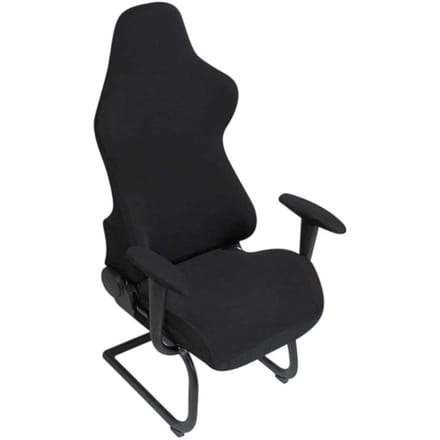 Ergonomische kantoorcomputerspelstoelhoezen Rekbare polyester liggende race-gamingstoelhoezen black