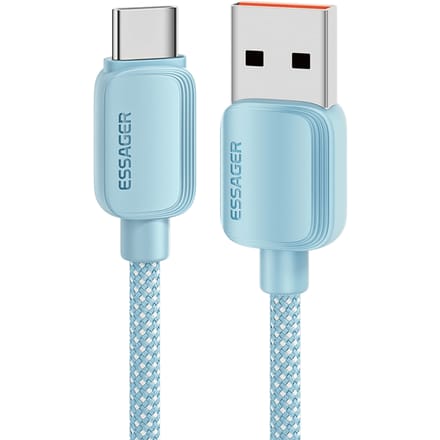 Essager 100W(!) Smartphone en Laptop Data + Oplaadkabel USB-A naar USB-C Blauw 2m