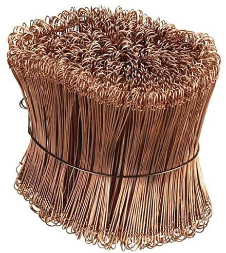Draadzaksluitingen Ø1,0 x 140 mm - set van 1000 stuks - stevig ijzerdraad met koperlegering voor binding en afscheiding