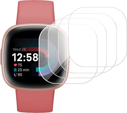 4x Screenprotector geschikt voor Fitbit Versa 3 - Folie Screen Protector geschikt voor Fitbit Versa 3