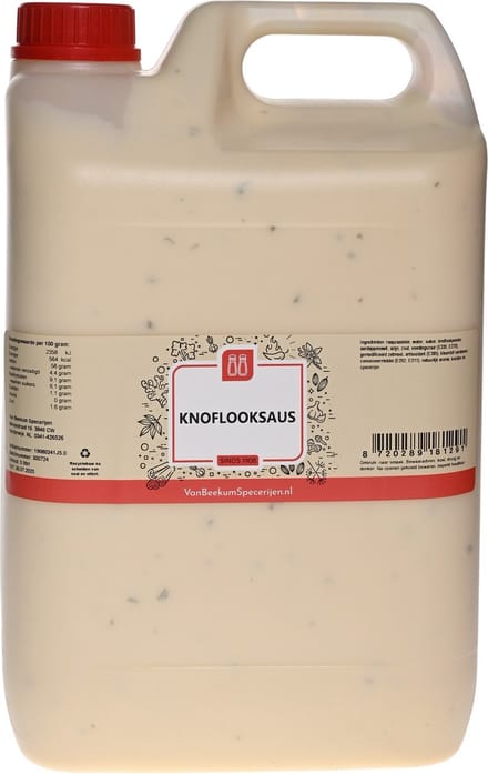 Van Beekum Specerijen - Knoflooksaus - Jerrycan 5 KG