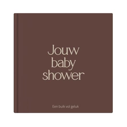 Writemoments Babyshower boek - Gastenboek babyshower - Bruin